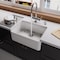Alfi Brand White 23" Smooth Apron Fireclay Sgl Bowl Farmhouse Kitchen Sink AB503-W - alternate 1